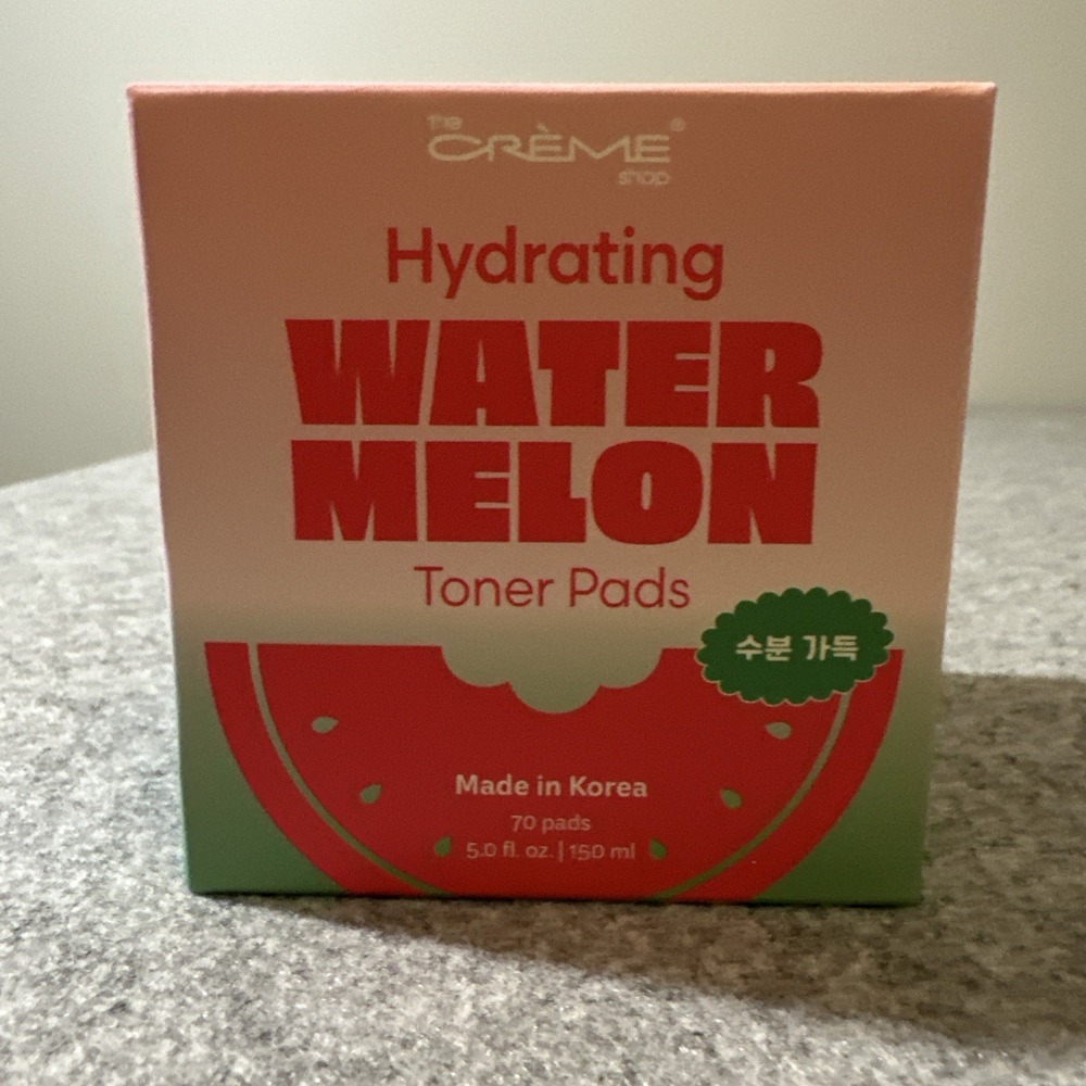 NIB The Crème Shop Hydrating Watermelon Toner Pads 70 Ct K-Beauty